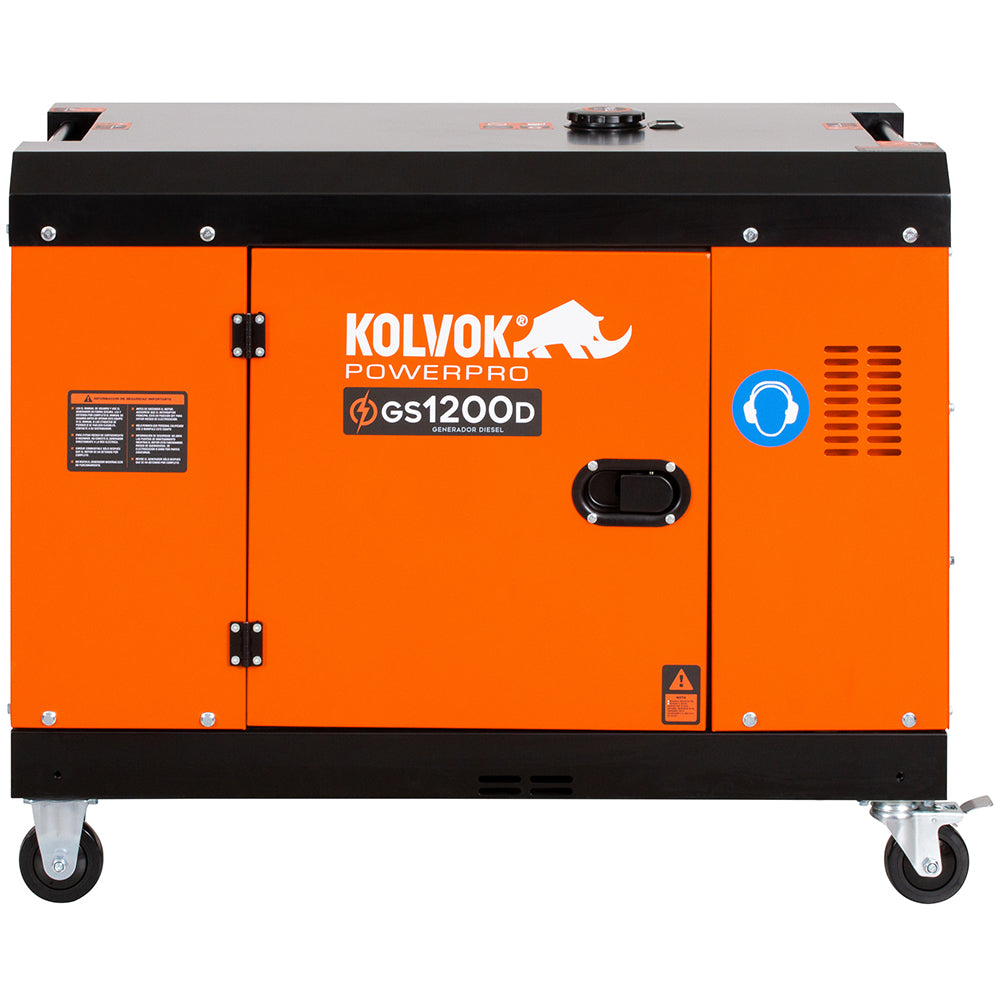 Generador eléctrico diésel 10 kVA - Kolvok GS12D - Monofásico - Rembrak